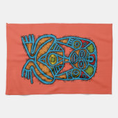 アタビー女神先住民タイノ記号  キッチンタオル (横)