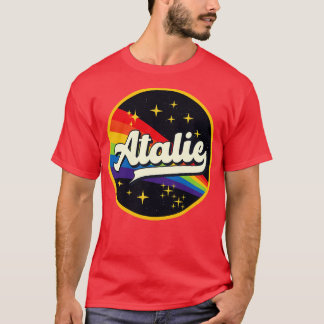 アタリーレインボーイン宇宙ヴィンテージスタイル Tシャツ