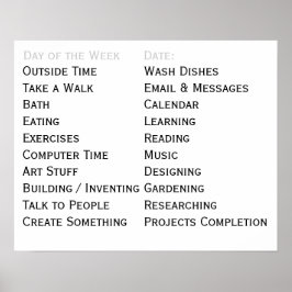 アダプティブリビングツール毎日のタスク一覧に表示するタスク ポスター