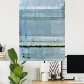 「アダマント」ブルー抽象芸術アート ポスター (ホームオフィス)