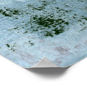 「アダマント」ブルー抽象芸術アート ポスター (角)