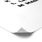 アダムからゼブラまでの警察文字 ポスター (角)