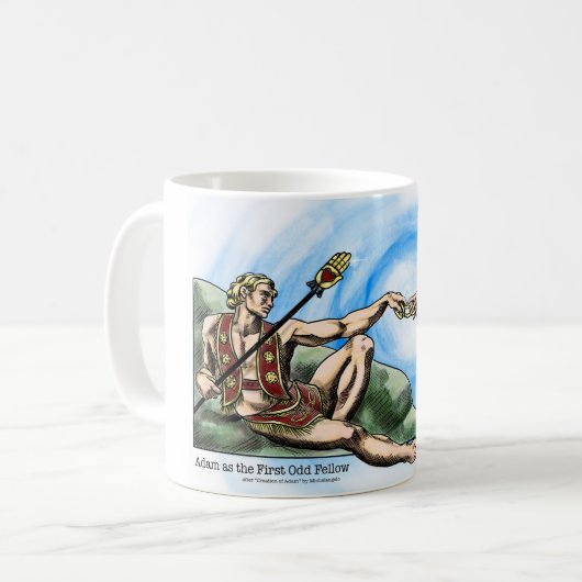 アダムが最初の変わり者として コーヒーマグカップ (正面左)