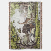 アダムが生き物の名前を付ける スローブランケット (正面縦)