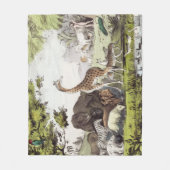 アダムが生き物の名前を付ける フリースブランケット (正面)