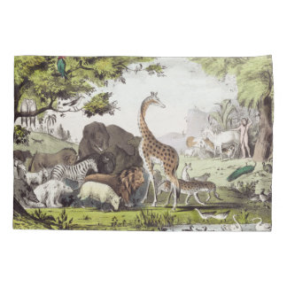 アダムが生き物の名前を付ける 枕カバー