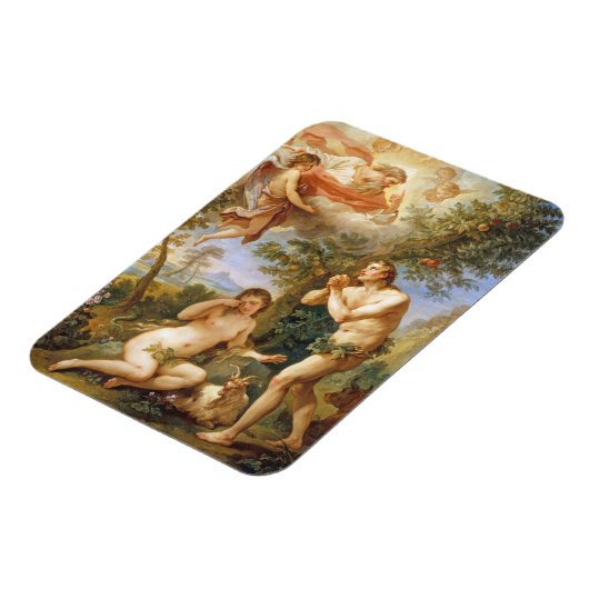 アダムとイブの聖書的な宗教芸術の非難 マグネット (左側)