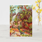 アダムとイヴの挨拶状 カード (黄色い花)