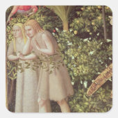 アダムとエバが楽園から追放される スクエアシール (正面)