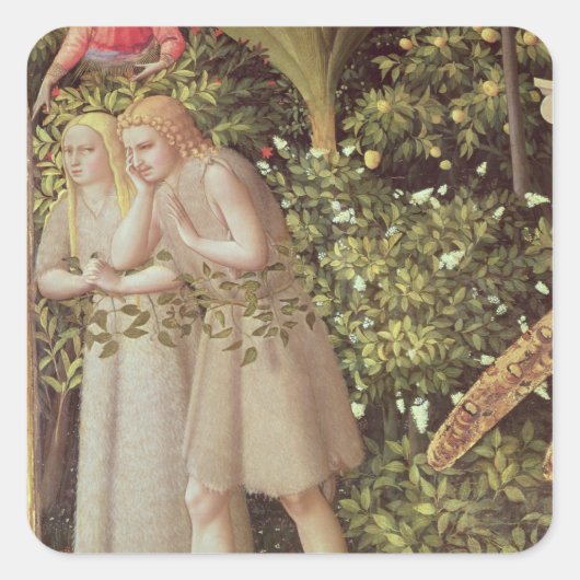 アダムとエバが楽園から追放される スクエアシール (正面)