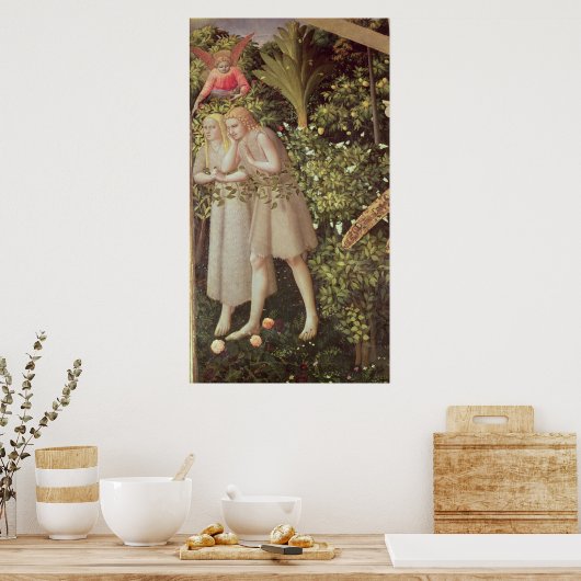 アダムとエバが楽園から追放される ポスター (キッチン)