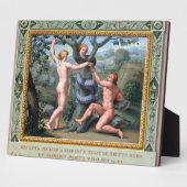 アダムとエバと蛇、イラストレーション フォトプラーク (側面)
