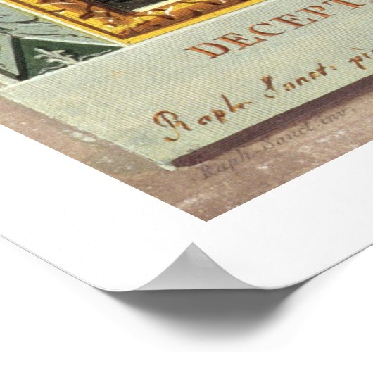 アダムとエバと蛇、イラストレーション ポスター (角)