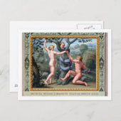 アダムとエバと蛇、イラストレーション ポストカード (正面/裏面)