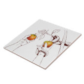 アダムとエバと蛇 タイル (側面)