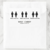 アダムとエバと…ステッカー！ 長方形シール (バッグ)