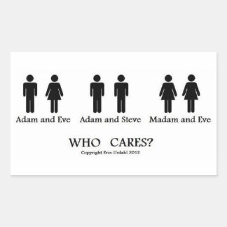アダムとエバと…ステッカー！ 長方形シール