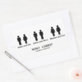 アダムとエバと…ステッカー！ 長方形シール (封筒)