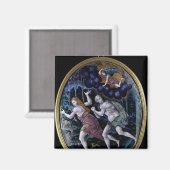 アダムとエバを描いた楕円形の額 マグネット (正面/裏面)