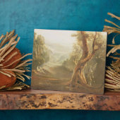 アダムとエバを楽園で考えるサタン フォトプラーク (側面)