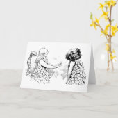 「アダムとエバ」グリーティングカード カード (黄色い花)