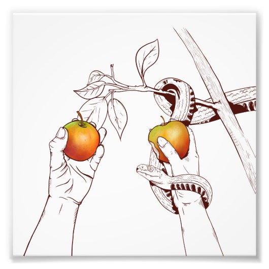 アダムとエバ フォトプリント            (正面)