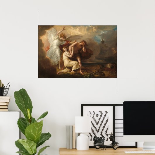 アダムとエバ – ベンジャミンウエストファインアートポスター ポスター (ホームオフィス)