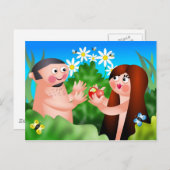 アダムとエバ ポストカード (正面/裏面)