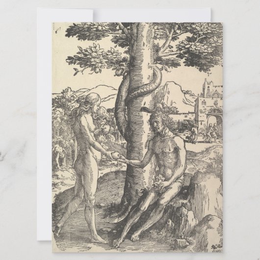 アダムとエバ：人間の秋（ルーカス・ヴァン・レイデン） カード (正面)