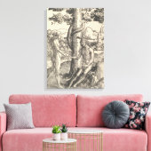 アダムとエバ:人間の秋(ルーカス・ヴァン・レイデン) キャンバスプリント (インサイチュ (リビング))