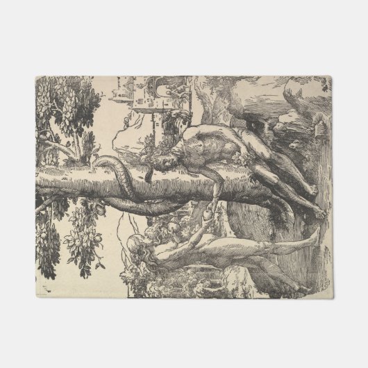 アダムとエバ：人間の秋（ルーカス・ヴァン・レイデン） ドアマット (正面)