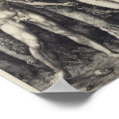 アダムとエバ，版木、銅版、版画by Albrecht Durer ポスター (角)