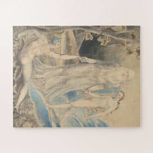 アダムにイブを持って来る神の存在の天使 ジグソーパズル (横)