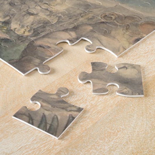 アダムにイブを持って来る神の存在の天使 ジグソーパズル (側面)