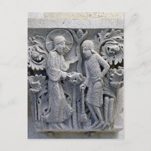 アダムに土地を働くように言う神 ポストカード (正面)