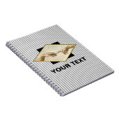 アダムのストライプ創パーソナライズされた成 ノートブック (右側)