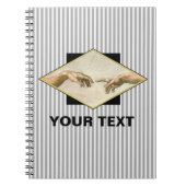 アダムのストライプ創パーソナライズされた成 ノートブック (正面)