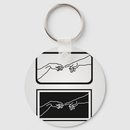 アダムの創造を示す手 キーホルダー (正面)