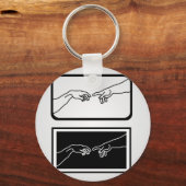 アダムの創造を示す手 キーホルダー (正面)