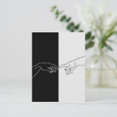 アダムの創造を示す手 ポストカード (スタンド正面)