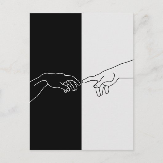 アダムの創造を示す手 ポストカード (正面)