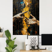 アダムの創造を表現する者 – 再考はっきりしたする ポスター (ホームオフィス)