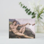 アダムの創造詳細 ポストカード (スタンド正面)