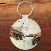 アダムの創造 – ハンズミケランジェロ1475 - 1564 キーホルダー (正面)