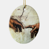 アダムの創造 – ハンズミケランジェロ1475 - 1564 セラミックオーナメント (右)