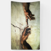 アダムの創造 – ハンズミケランジェロ1475 - 1564 横断幕 (縦)