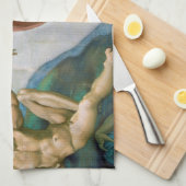 アダムの創造 – ミケランジェロ1475 - 1564 キッチンタオル (四つ折り)