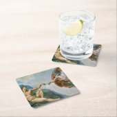 アダムの創造 – ミケランジェロ1475 - 1564 スクエアペーパーコースター (インサイチュ)