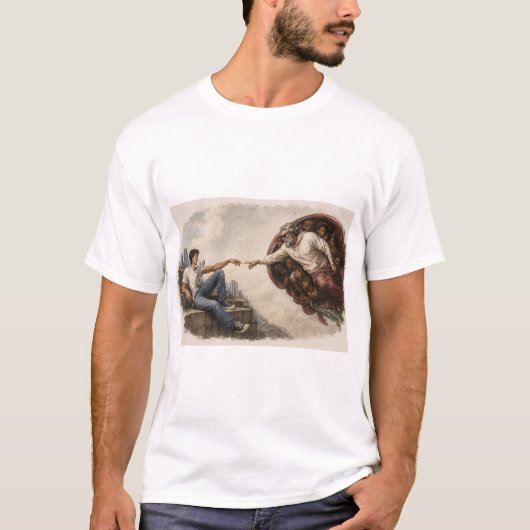 アダムの創造 - モダンアートTシャツ Tシャツ (正面)