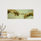 アダムの創造(詳細の手) ポスター (キッチン)